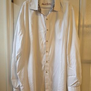 Robert Graham Elegant White Button Shirt Men's 2XLT